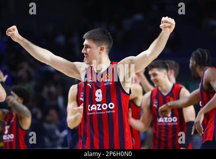 Madrid, Spagna. 07th Mar, 2023. 7th marzo 2023; Wizink Center; Madrid; Spagna; Turkish Airlines Eurolega Basketball; Real Madrid vs Cazoo Baskonia Vitoria Gasteiz; Marinkovic (Baskonia) 900/Cordon Press Credit: CORDON PRESS/Alamy Live News Foto Stock