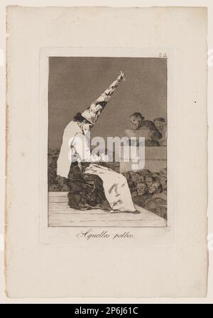 Francisco de Goya y Lucientes, quelle macchie di polvere (Aquellos Pollos), 1799, incisione, acquatinta brunita, punto secco e burin su carta posata. Foto Stock