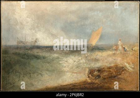 Joseph Mallord William Turner, View Off Margate, sera, circa 1840, olio su tela. Foto Stock