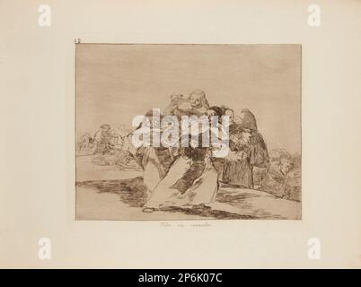 Francisco de Goya y Lucientes, tutto è topsy-turvy., 1810-1820, acquaforte e acquatint. Foto Stock