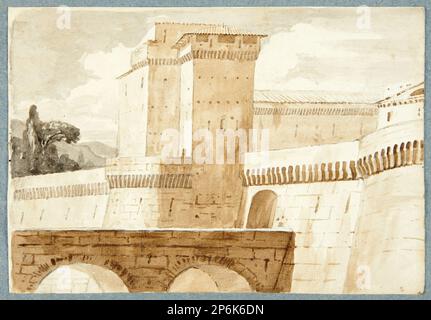 Guillaume Lethière, Landscape Album (Paysage), inizio 19th ° secolo, un album contenente 105 opere su carta. Foto Stock