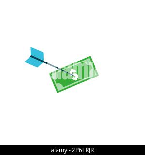 Oggetto principale vettore singolo senza sfondo. Denaro e monete. Borsa con banconote e cambio. Immagine colorata e luminosa. Mano che tiene un sacco di contanti. Illustrazione Vettoriale