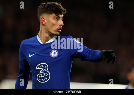 7th marzo 2023; Stamford Bridge, Chelsea, Londra, Inghilterra: Champions League Football, Round of 16, seconda tappa, Chelsea contro Borussia Dortmund; Kai Havertz di Chelsea Foto Stock