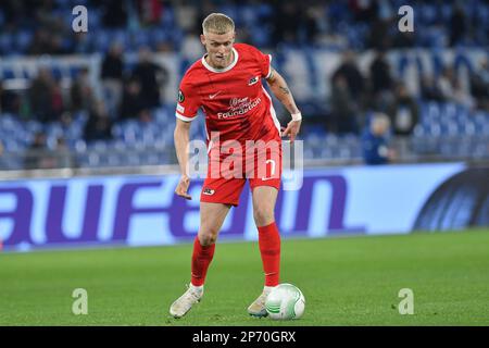 07th marzo 2023; Stadio Olimpico, Roma, Italia: UEFA Conference League, SS Lazio contro AZ Alkmaar; Jens Odgaard AZ Alkmaar Foto Stock