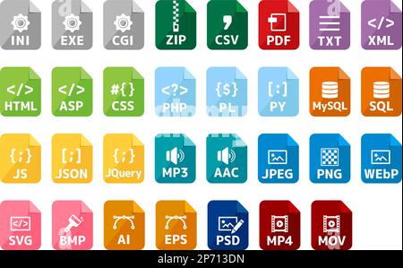 Set di illustrazioni con icone vettoriali in vari formati di file Illustrazione Vettoriale