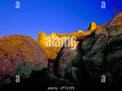 Un outcropping quarzite lungo il Tne Appalachian Trai vicino Leigh Furnace Pennsylvania Foto Stock