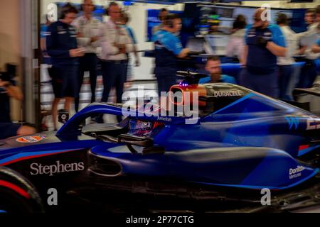 MANAMA, BAHRAIN, circuito di Sakhir, 3. Marzo 2023: #23, Alexander Albon, THAI, Team Williams F1, durante il Gran Premio di Formula uno del Bahrain Foto Stock