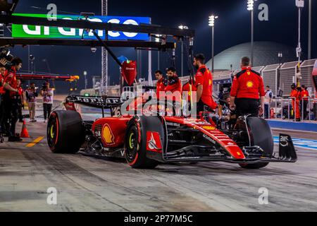 MANAMA, BAHRAIN, circuito di Sakhir, 3. Marzo 2023: #16, Charles LECLERC, MCO, Team Scuderia Ferrari, durante il Gran Premio di Formula uno del Bahrain al B Foto Stock