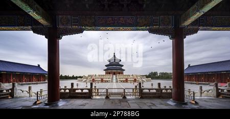 Sala di preghiera del Parco Tianyun Foto Stock