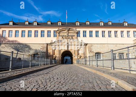 Impressioni fotografiche da Erfurt, capitale della Turingia Foto Stock