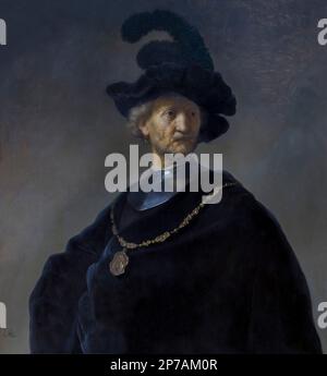 Uomo vecchio con una catena in oro, Rembrandt, 1631, Art Institute of Chicago, Chicago, Illinois, USA, America del nord, Foto Stock