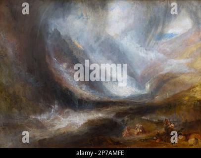 Valle d'Aosta, tempesta di neve e valanghe temporale, JMW Turner, 1836-1837, Art Institute of Chicago, Chicago, Illinois, USA, America del nord, Foto Stock