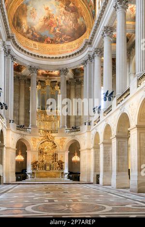 Chapelle Royale, Chateau de Versailles, dipartimento degli Yvelines, regione Ile-de-France, Francia Foto Stock