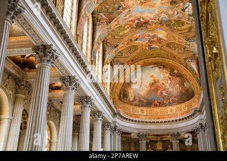 Chapelle Royale, Chateau de Versailles, dipartimento degli Yvelines, regione Ile-de-France, Francia Foto Stock