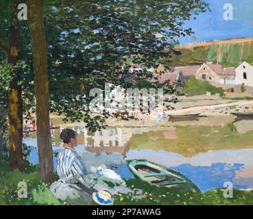 Sulle rive della Senna, Bennecourt, Claude Monet, 1868, Art Institute of Chicago, Chicago, Illinois, USA, America del nord, Foto Stock