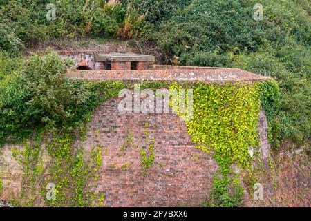 Bembridge Fort, Culver Down, Isola di Wight, Regno Unito Foto Stock