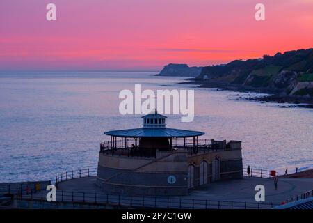 Ventnor al tramonto, Isola di Wight, Regno Unito Foto Stock