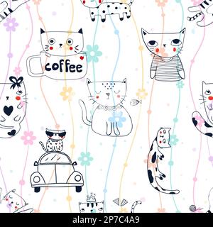 Un motivo senza cuciture che può essere utilizzato per stampe, tessuti, progettazione e molto altro. L'unico limite è la vostra immaginazione! Foto Stock