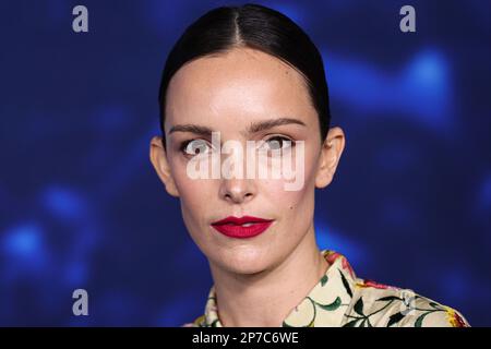 WESTWOOD, LOS ANGELES, CALIFORNIA, USA - 07 MARZO: Jodi Balfour arriva alla Los Angeles Premiere della serie originale 'Ted lasso' di Apple TV 3 che si tiene al Regency Village Theatre il 7 marzo 2023 a Westwood, Los Angeles, California, Stati Uniti. (Foto di Xavier Collin/Image Press Agency) Foto Stock