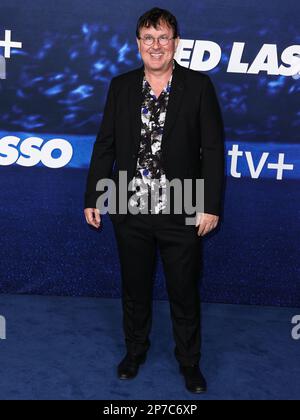 WESTWOOD, LOS ANGELES, CALIFORNIA, USA - 07 MARZO: Jeremy Swift arriva alla Los Angeles Premiere della serie originale 'Ted lasso' di Apple TV 3 che si tiene al Regency Village Theatre il 7 marzo 2023 a Westwood, Los Angeles, California, Stati Uniti. (Foto di Xavier Collin/Image Press Agency) Foto Stock