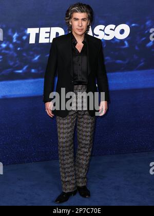 WESTWOOD, LOS ANGELES, CALIFORNIA, USA - 07 MARZO: James Lance arriva alla Los Angeles Premiere della serie originale 'Ted lasso' di Apple TV + Stagione 3 che si tiene al Regency Village Theatre il 7 marzo 2023 a Westwood, Los Angeles, California, Stati Uniti. (Foto di Xavier Collin/Image Press Agency) Foto Stock