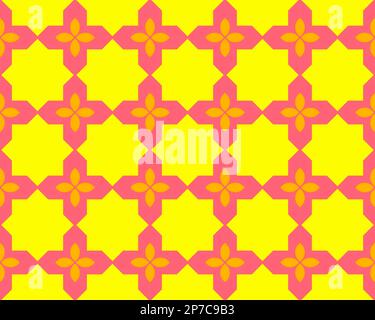 Orientale etnico geometrico senza cuciture Tile modello realizzato con vari elementi tradizionali stile di sfondo design e astratto colorato senza cuciture motivo Foto Stock
