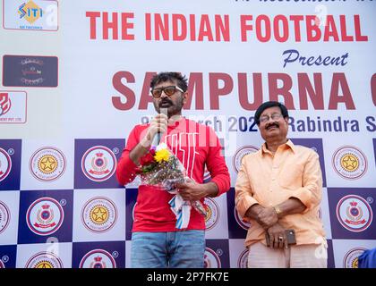 Las Vegas, Nevada, Stati Uniti. Kolkata, Bengala Occidentale, India. 8th Mar, 2023. Mostra partita di calcio in programma per la Giornata internazionale della donna allo stadio Rabindra Sarovar, organizzata congiuntamente dall'organizzazione internazionale per i diritti umani e la lotta alla criminalità con l'Associazione calcistica indiana. (Credit Image: © Amlan Biswas/Pacific Press via ZUMA Press Wire) SOLO PER USO EDITORIALE! Non per USO commerciale! Credit: ZUMA Press, Inc./Alamy Live News Foto Stock