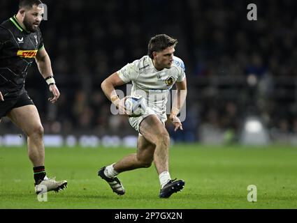 Twickenham . Regno Unito. 04 marzo 2023. Gallagher Premiership Rugby. Grande gioco 14. Capi Harlequins V Exeter. Stadio di Twickenham. Twickenham . Sam Maunder (Exeter) durante la partita di rugby Harlequins V Exeter Chiefs Gallagher Premiership. Foto Stock