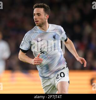 25 Feb 2023 - Crystal Palace / Liverpool - Premier League - Selhurst Park Diogo Jota di Liverpool durante la partita della Premier League contro Crystal Palace. Foto : Mark Pain / Alamy Live News Foto Stock