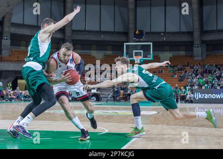 Wroclaw, Polonia, 8th marzo 2023. 7days Eurocup: WKS Slask Wroclaw vs Lions di Londra nella Centennial Hall. Foto: #7 Sam Dekker © Piotr Zajac/Alamy Live News Foto Stock