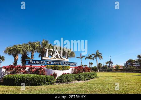 DAVIE Campus della Florida Atlantic University Foto Stock