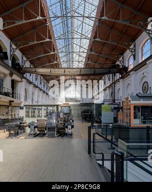 Museo Porto Tramcar - Museu do carro eléctrico. Un'antica stazione elettrica che ospita un museo dedicato alla storia dei tram di Porto. Foto Stock