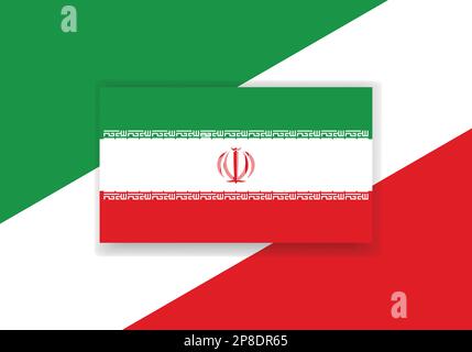Vettore Iran Flag. Disegno della bandiera del paese. Flag vettore piatto. Illustrazione Vettoriale