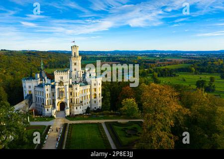 Hluboka castello in Hluboka nad Vltavou Foto Stock