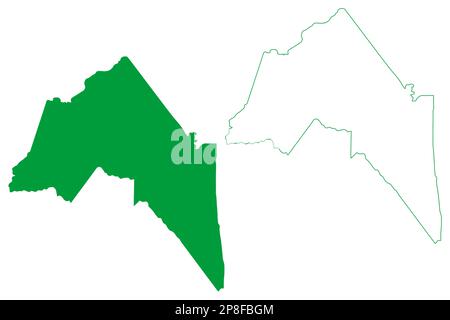 Comune di Sao Mateus (stato di Espírito Santo, Comuni del Brasile, Repubblica Federativa del Brasile) illustrazione vettoriale mappa, schizzo di scrittura Sao M Illustrazione Vettoriale