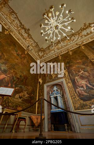 Abbagliante interno del castello di Moritzburg. Sassonia, Germania Foto Stock