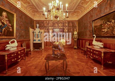 Abbagliante interno del castello di Moritzburg. Sassonia, Germania Foto Stock