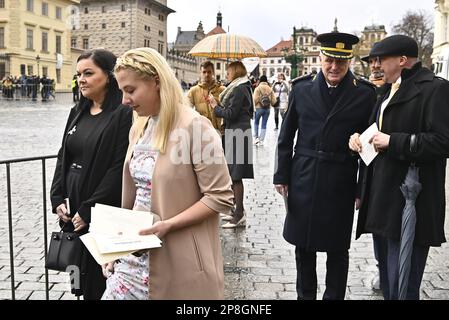 Praga, Repubblica Ceca. 09th Mar, 2023. Gli ospiti invitati arrivano per l'inaugurazione del Presidente eletto Petr Pavel, 9 marzo 2023, Castello di Praga. Credit: Ondrej Hajek/CTK Photo/Alamy Live News Foto Stock