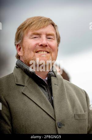Re Willem-Alexander dei Paesi Bassi a Poprad, il 09 marzo 2023, per una visita al patrimonio culturale: Spisska Sobota, per una visita alla St George (St. Juraj) all'ultimo di una visita di Stato di 3 giorni in Slovacchia Foto: Albert Nieboer/Olanda OUT/Point de Vue OUT Foto Stock