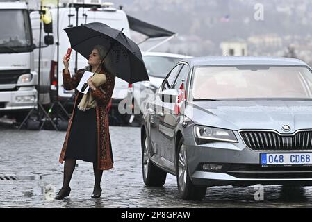 Praga, Repubblica Ceca. 09th Mar, 2023. Gli ospiti invitati arrivano per l'inaugurazione del Presidente eletto Petr Pavel, 9 marzo 2023, Castello di Praga. Credit: Ondrej Hajek/CTK Photo/Alamy Live News Foto Stock