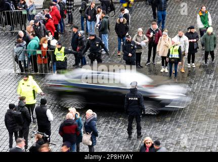 Praga, Repubblica Ceca. 09th Mar, 2023. Gli ospiti invitati arrivano per l'inaugurazione del Presidente eletto Petr Pavel, 9 marzo 2023, Castello di Praga. Credit: Josef Vostarek/CTK Photo/Alamy Live News Foto Stock