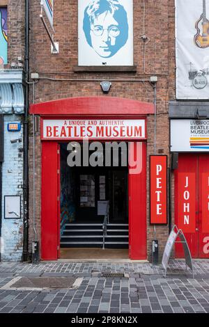 Il Museo dei Beatles in Mathew Street, parte del quartiere Cavern di Liverpool Foto Stock