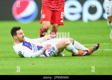 Lionel messi, PSG 30 nelle ottava finali partita FC BAYERN MUENCHEN - PARIGI SG 2-0 del calcio UEFA Champions League, partita nella stagione 2022/2023 a Parigi, 08 marzo 2023. Achtelfinale, FCB, Monaco di Baviera, PSG © Peter Schatz / Alamy Live News Foto Stock