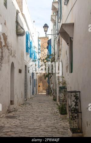 Una strada a Medina a Tunisi, Tunisia Foto Stock