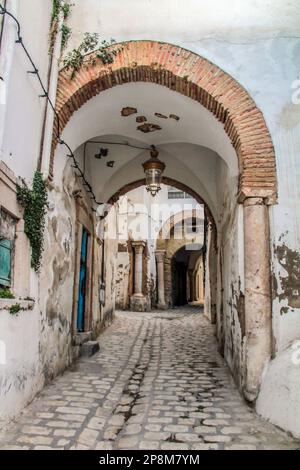 Una strada a Medina a Tunisi, Tunisia Foto Stock