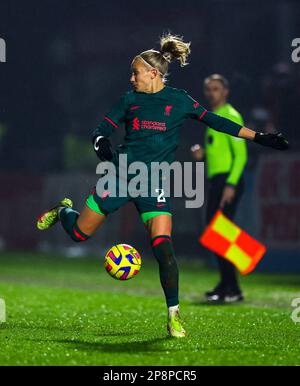 Emma Koivisto di Liverpool è in azione durante la partita della Super League femminile di Barclays a Meadow Park, Borehamwood. Data immagine: Mercoledì 8 marzo 2023. Foto Stock