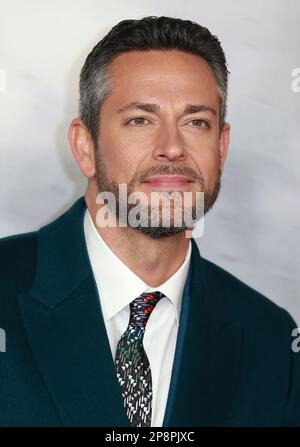 Zachary Levi partecipa alla prima in Gran Bretagna di Shazam! Fury of the Gods a Cineworld Leicester Square a Londra, Inghilterra. Foto Stock