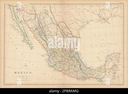 Messico di Joseph Wilson Lowry che mostra 'Gadsden o Arizona' 1859 vecchia mappa Foto Stock