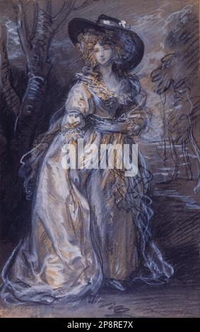 Inglese: Studio di una signora 1785 di Thomas Gainsborough Foto Stock