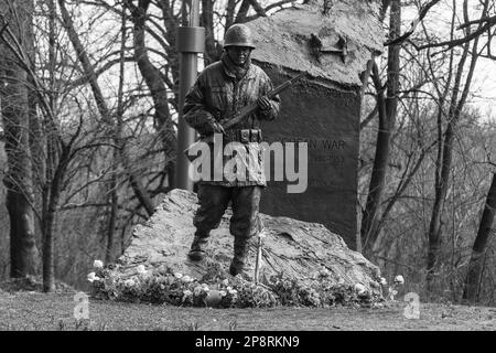 Memoriale della Guerra di Corea nel Flushing Queens dello scultore William Crozier Foto Stock